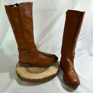 Brown riding boots